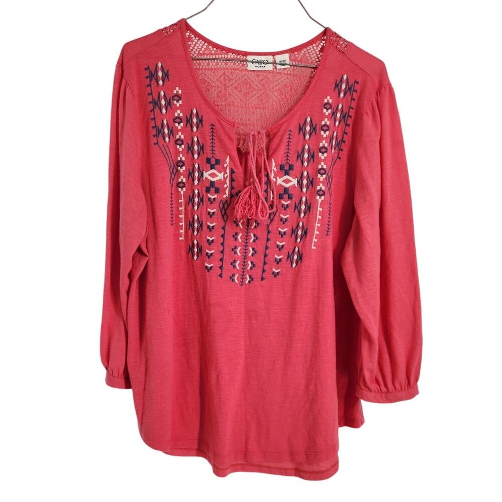 Cato Pink Long Sleeve Top Womens Plus Size 18 / 20